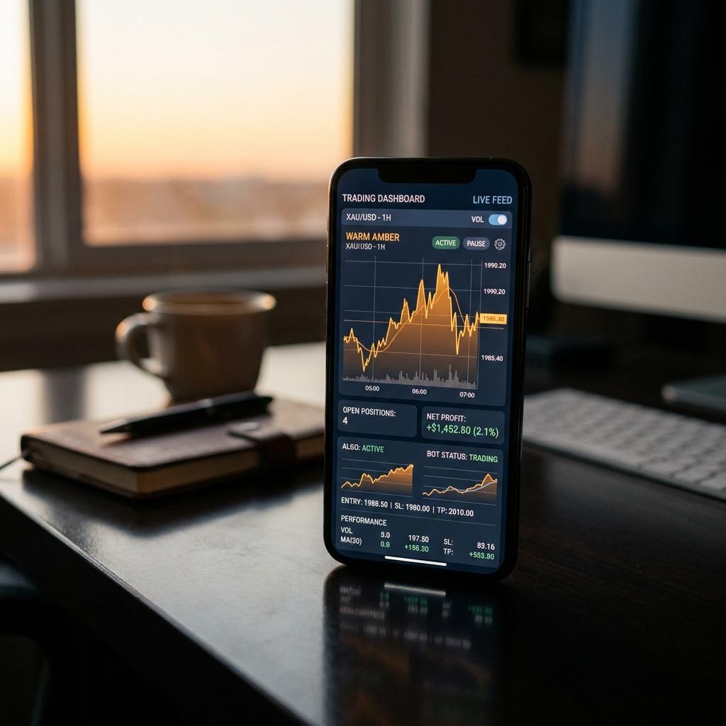 May Locvinh AI trading interface displayed on modern smartphone